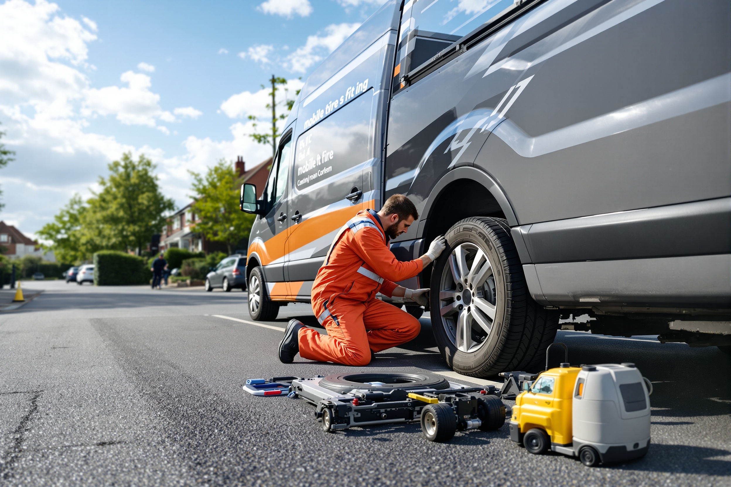 Emergency tyre replacement — RoadFit technician dispatched 24/7